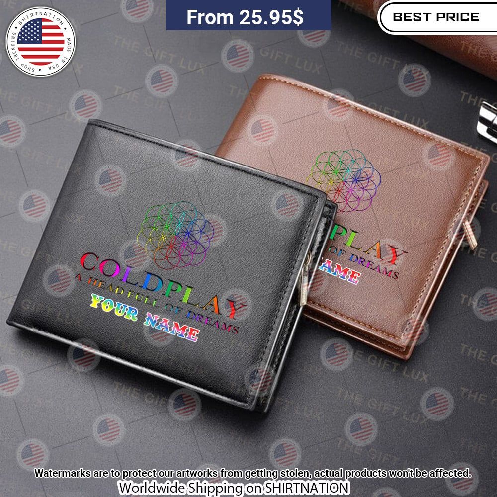 Coldplay A Head Full of Dreams Custom Leather Wallet You look fresh in nature