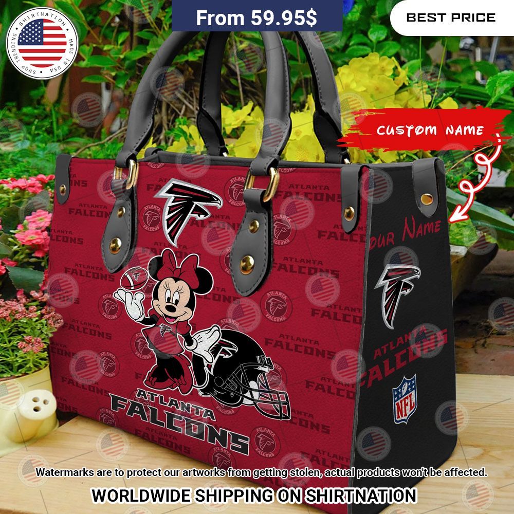 Custom Atlanta Falcons Minnie Mouse Leather Handbag This place looks exotic.