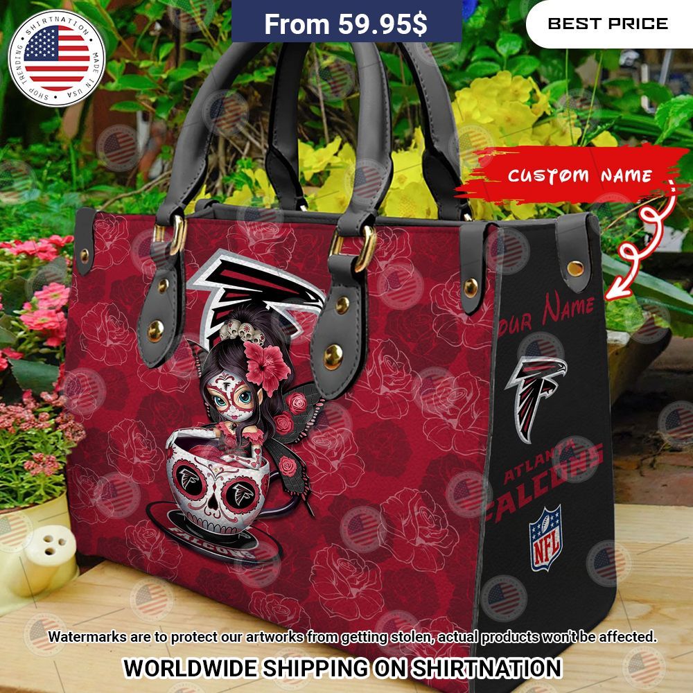 Custom Atlanta Falcons Sugar Skull Girl Leather Handbag It is more than cute