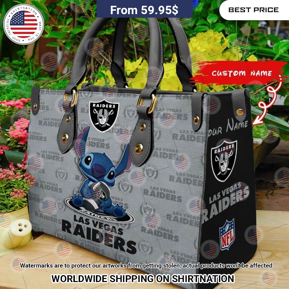 Custom Las Vegas Raiders Stitch Leather Handbag Wow! This is gracious