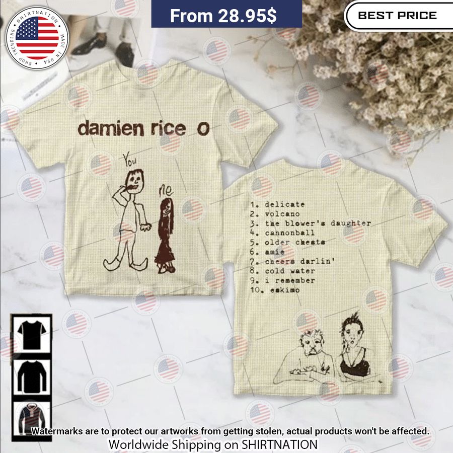 Damien Rice O Album Shirt You look different and cute