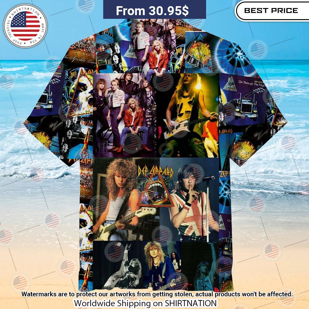 Def Leppard Hawaiian Shirt Beauty is power; a smile is its sword.