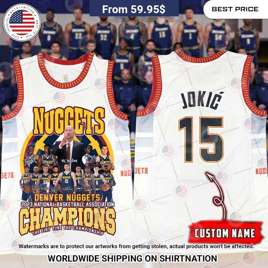 denver nuggets 2023 national basketball association champions custom basketball jersey