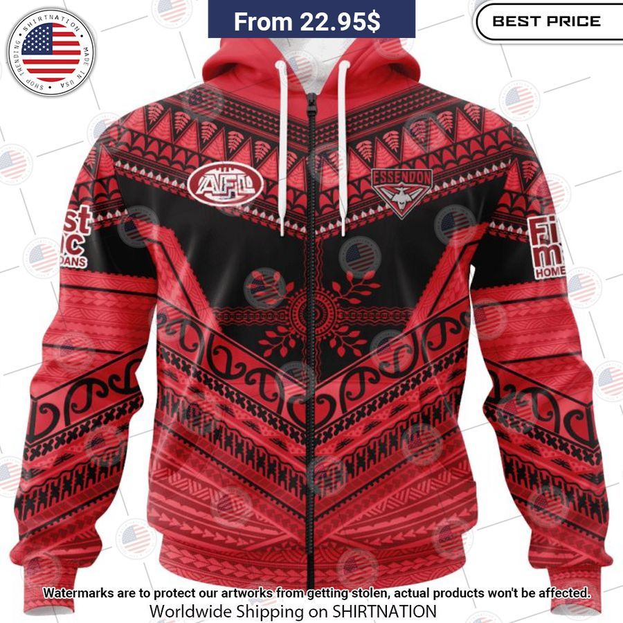 Essendon Football Club Pasifika Custom Shirt Cool look bro