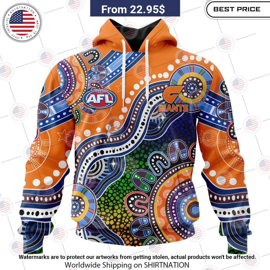 Greater Western Sydney Giants Indigenous Custom Shirt Cutting dash