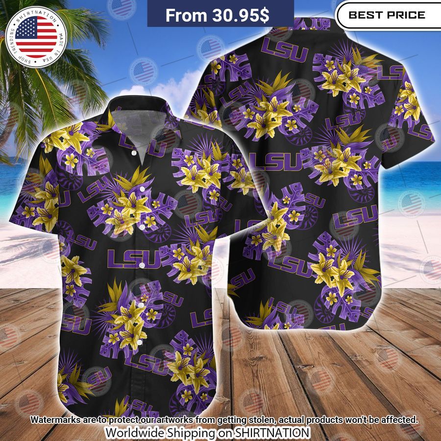 LSU Tigers Tide Football Hawaiian Shirt Wow, cute pie