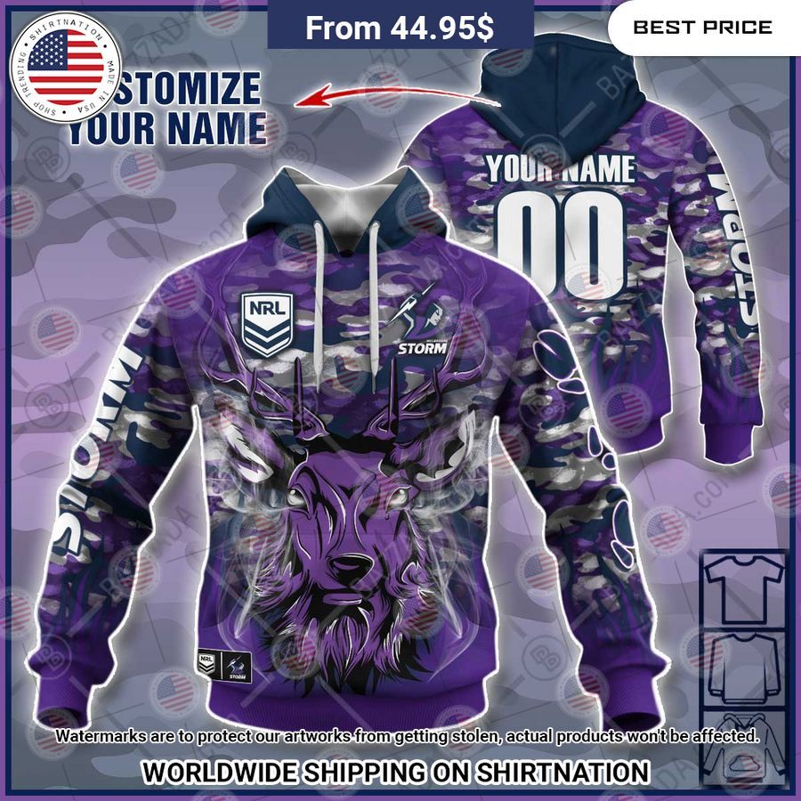 Melbourne Storm Deer Hunting CUSTOM Hoodie You look different and cute