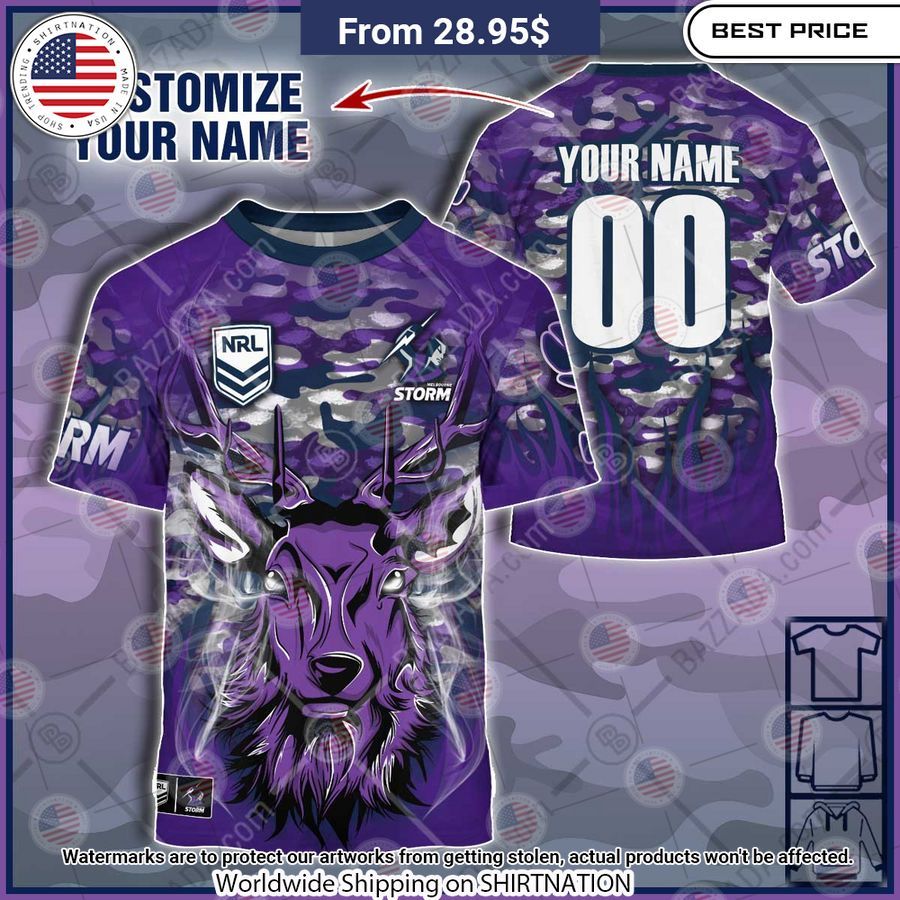 Melbourne Storm Deer Hunting CUSTOM T Shirt Selfie expert