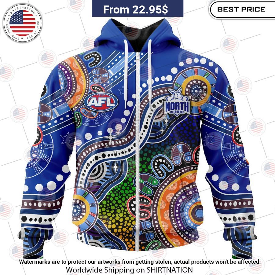 North Melbourne Football Club Indigenous Custom Shirt Nice shot bro