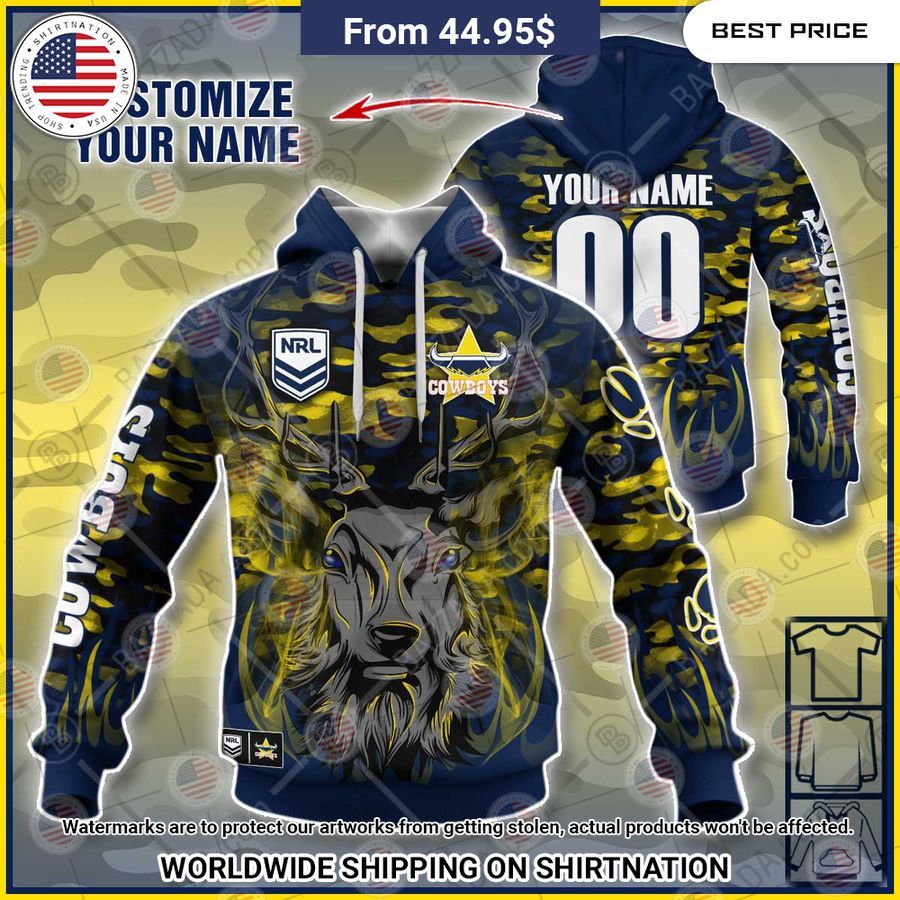 North Queensland Cowboys Deer Hunting CUSTOM Hoodie Wow! This is gracious