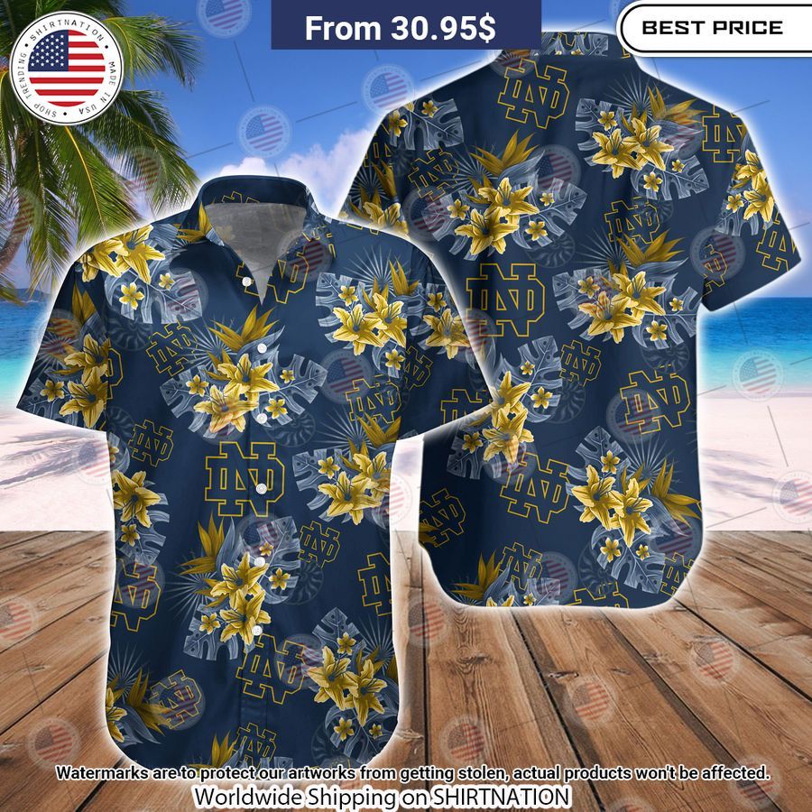 Notre Dame Fighting Irish Tide Football Hawaiian Shirt Rocking picture