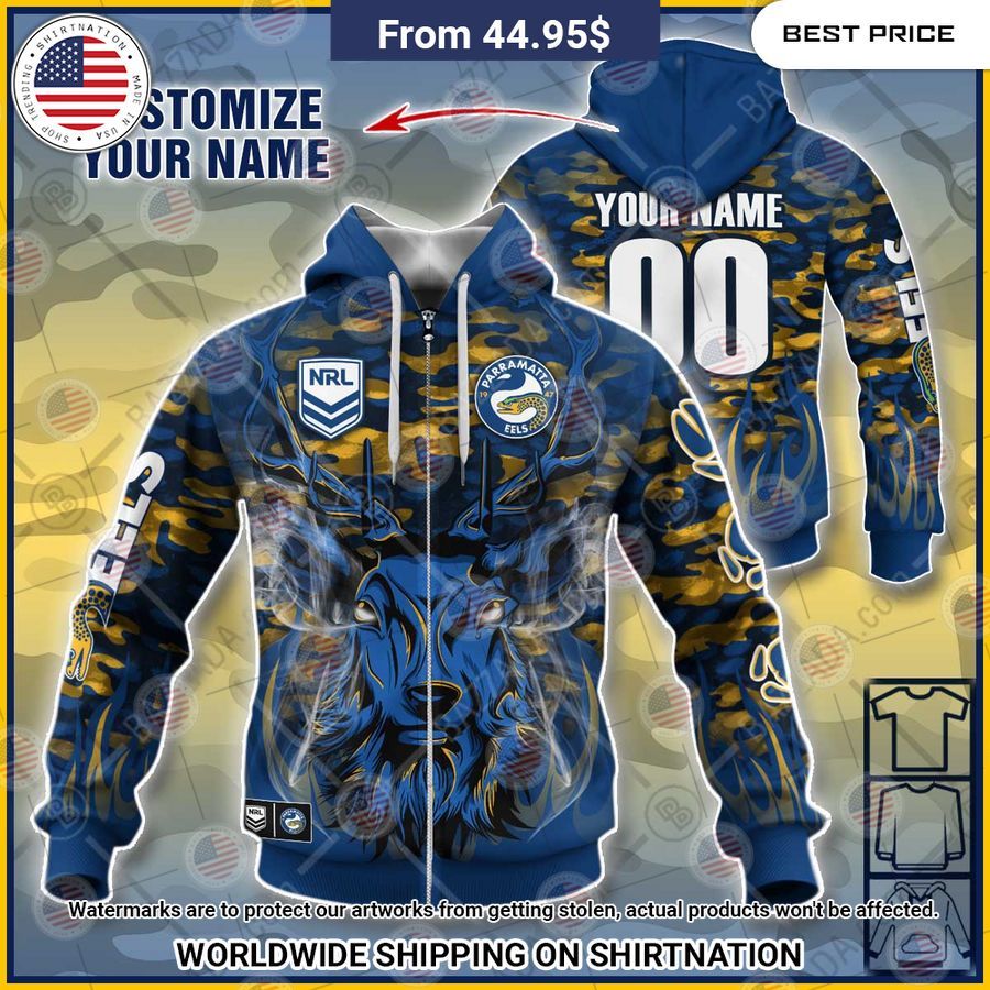 Parramatta Eels Deer Hunting CUSTOM Hoodie Royal Pic of yours