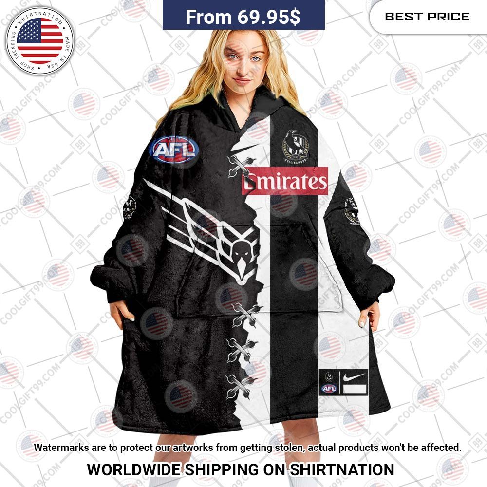 personalized afl collingwood magpies jersey oodie blanket hoodie 1 431.jpg