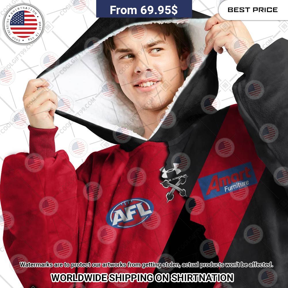 Personalized AFL Essendon Bombers Jersey Oodie Blanket Hoodie Good look mam