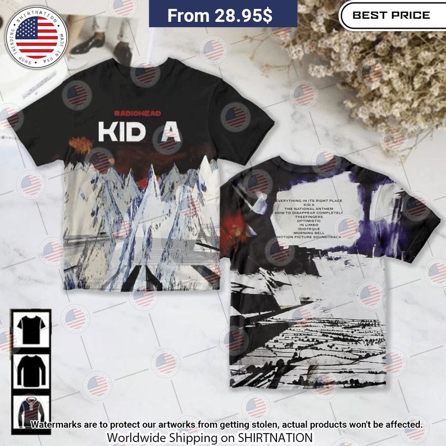 Radiohead Band Kid A Album Shirt Pic of the century