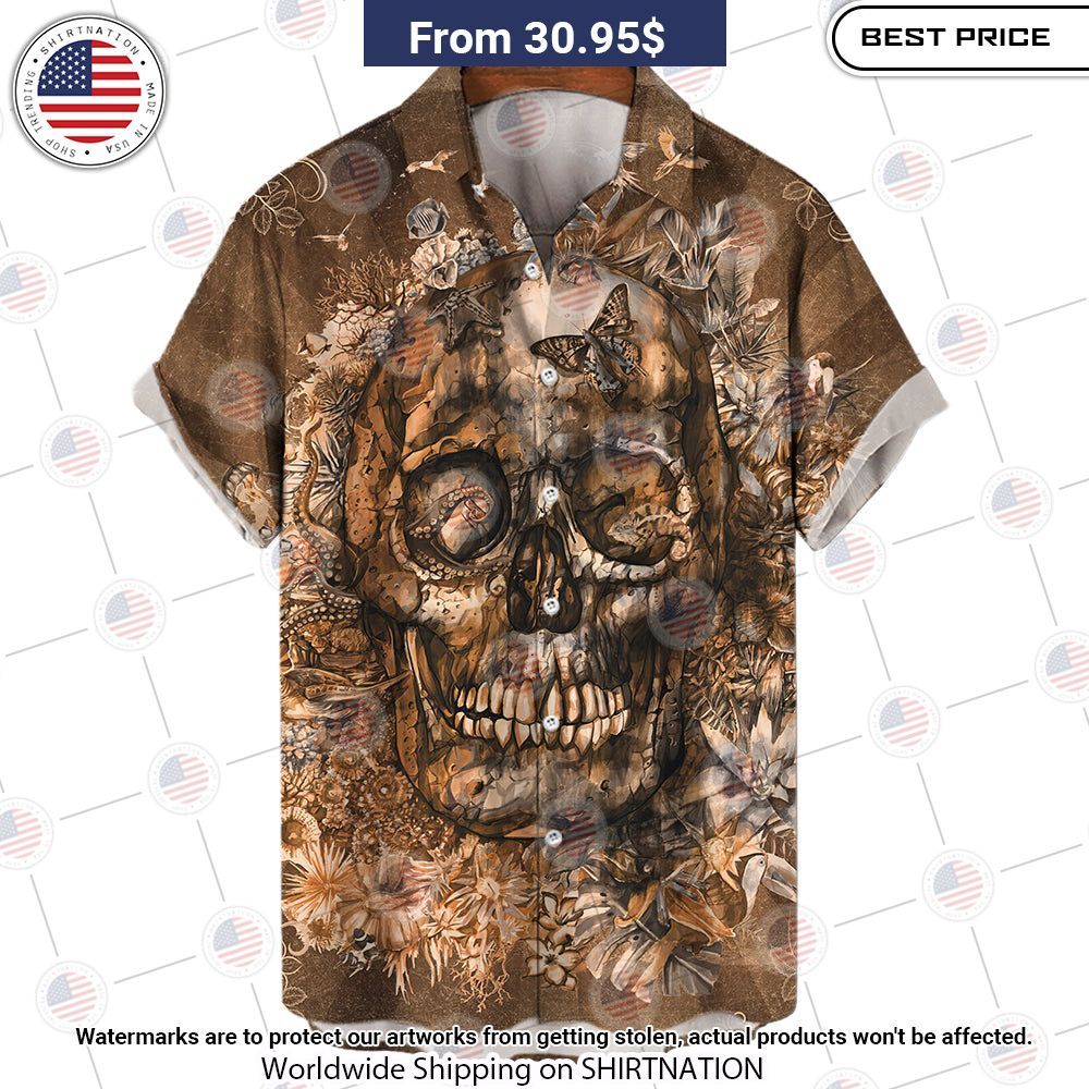 Skull Animal Pattern Hawaiian Shirt Nice photo dude