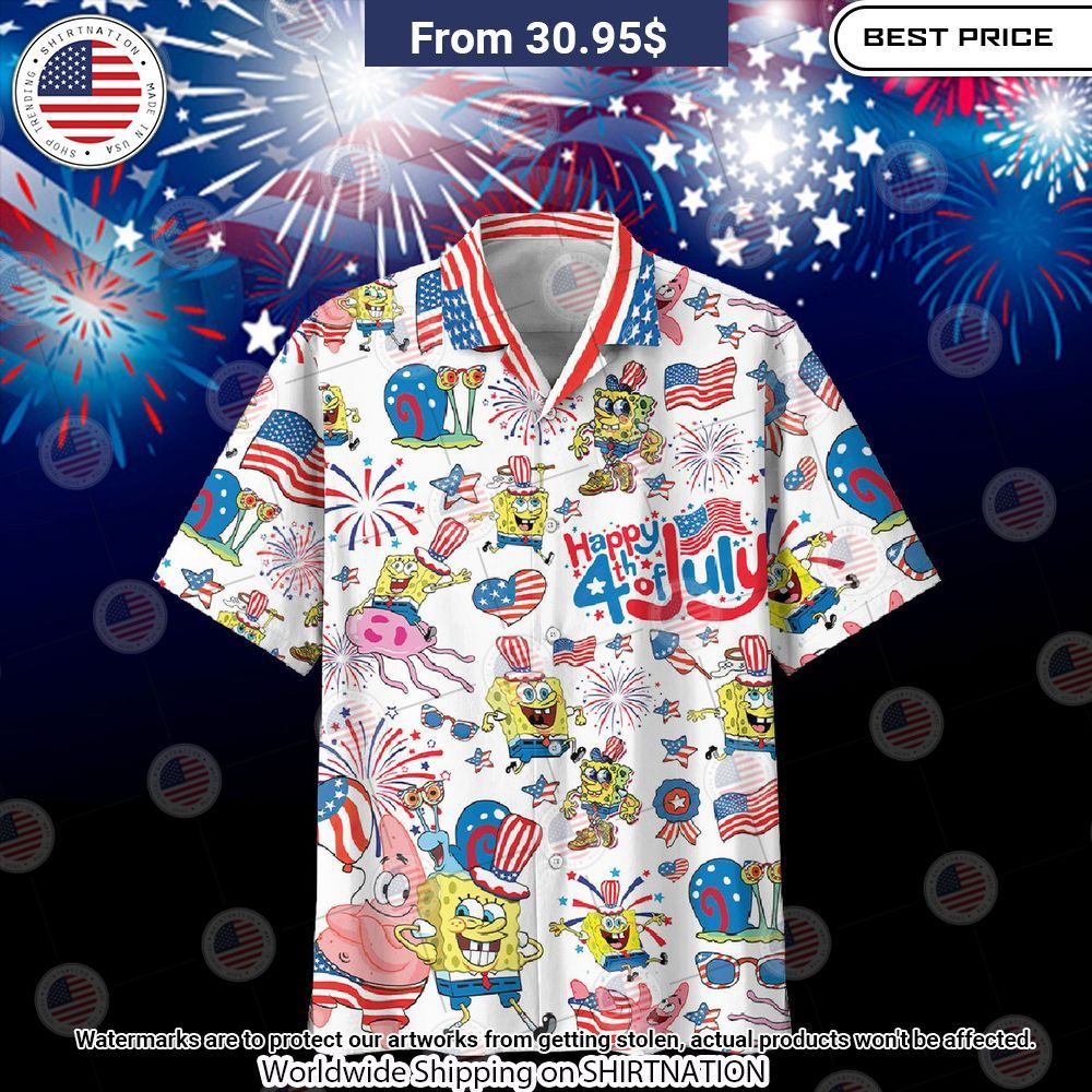 SpongeBob SquarePants 4th of July Hawaiian Shirt You tried editing this time?