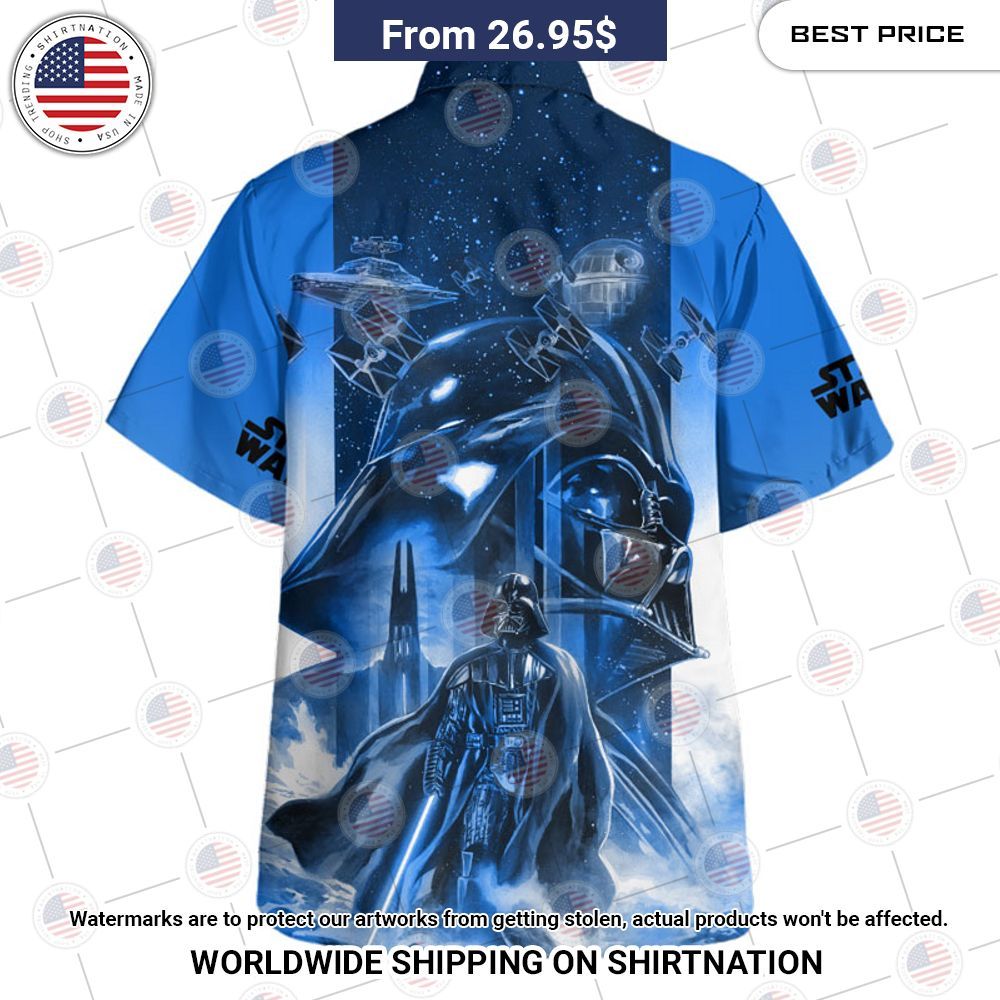 Star Wars Darth Vader Blue Galaxy Hawaiian Shirt Trending picture dear