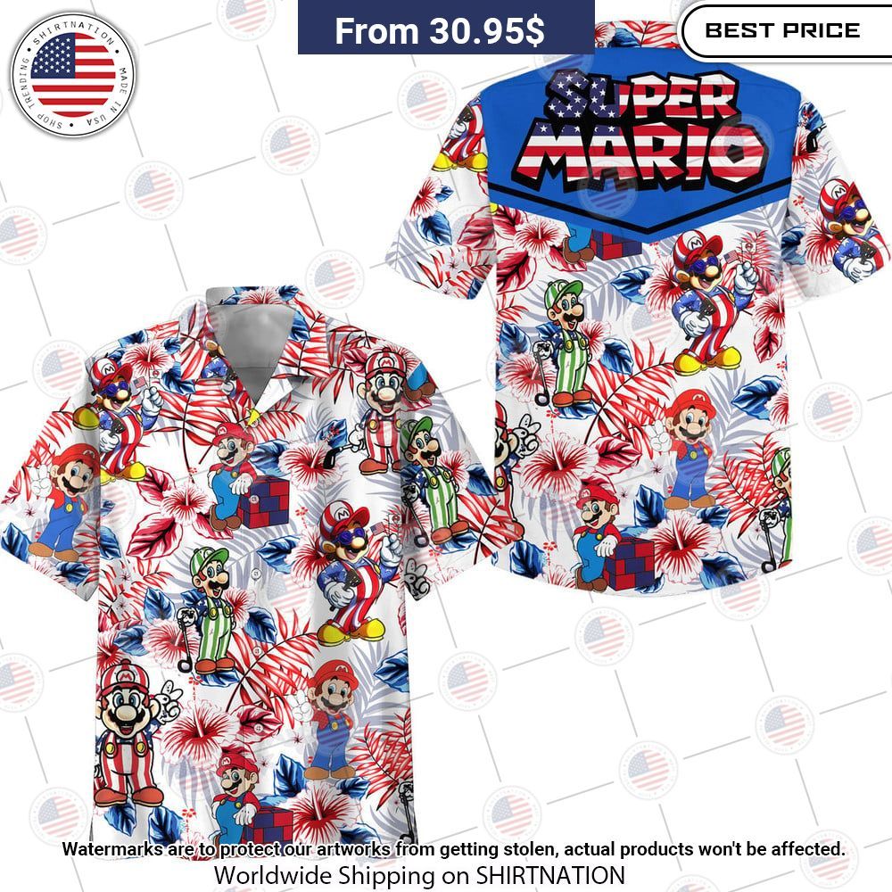 Super Mario 4th July Hawaiian shirt Your beauty is irresistible.