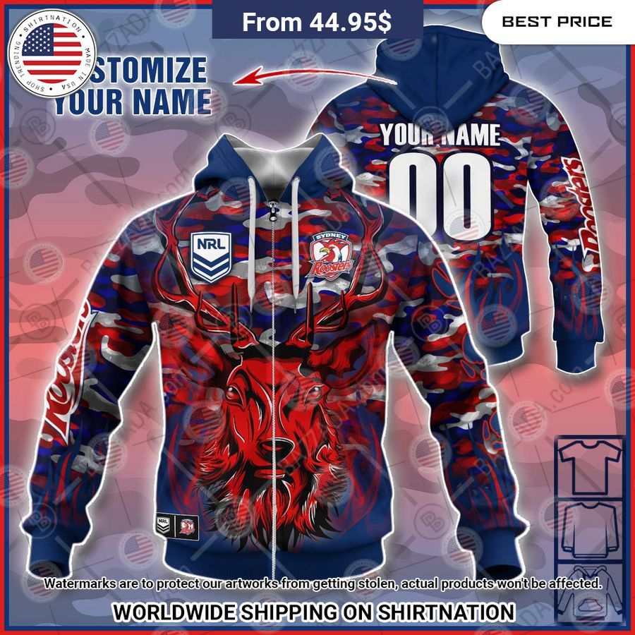 Sydney Roosters Deer Hunting CUSTOM Hoodie Wow! This is gracious