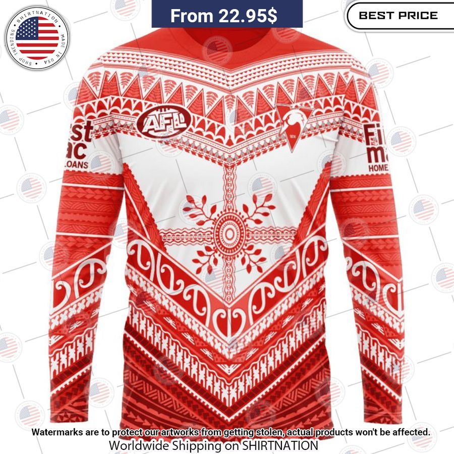 Sydney Swans Pasifika Custom Shirt This place looks exotic.