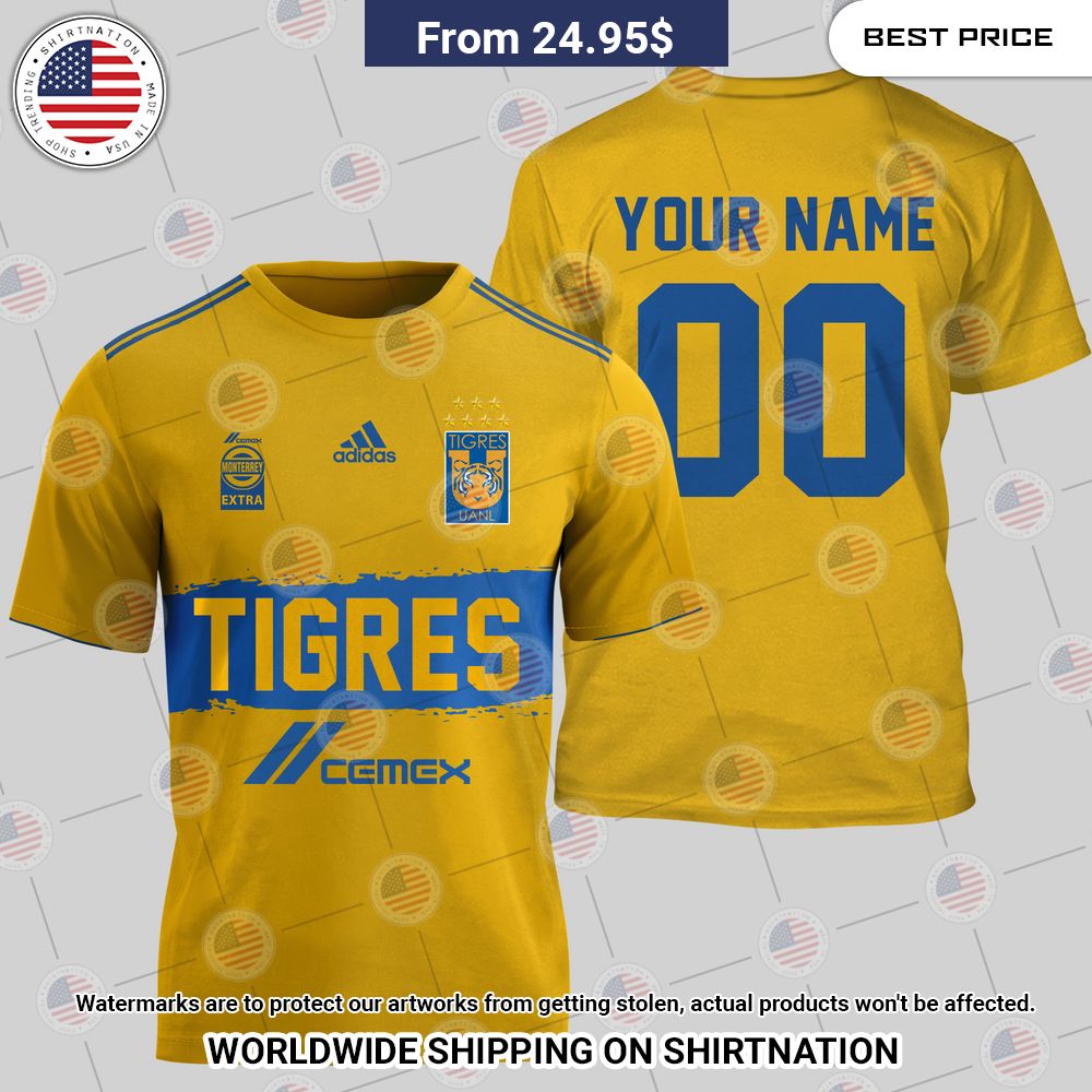 Tigres UANL Custom T Shirt Beauty is power; a smile is its sword.