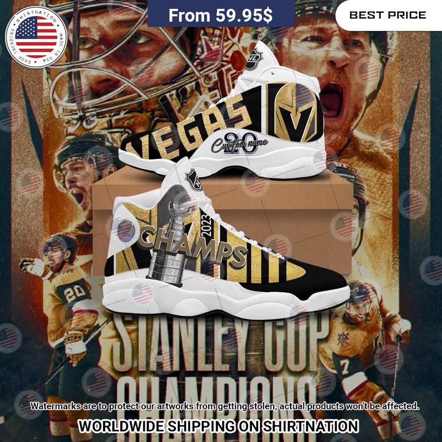 Vegas Golden Knights Champions Air Jordan 13 Shoes Cutting dash