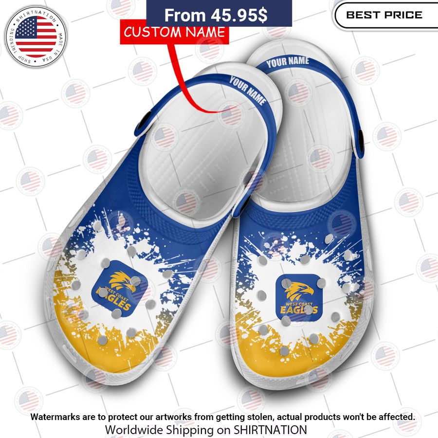 West Coast Eagles Crocs Shoes Best couple on earth