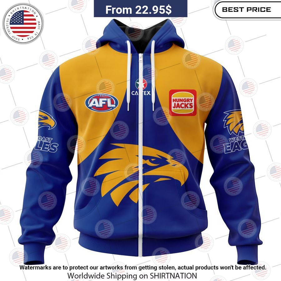 West Coast Eagles Home 2023 Custom Shirt Nice Pic