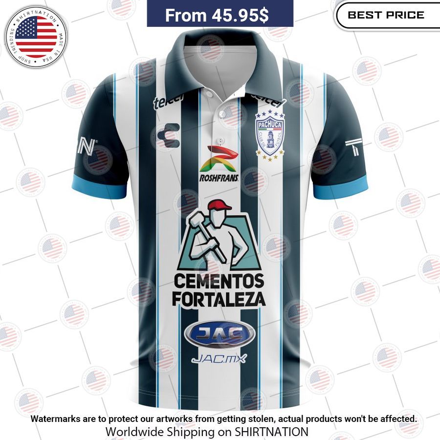 C.F. Pachuca 2023 2024 Home Liga MX Custom Polo Lovely smile