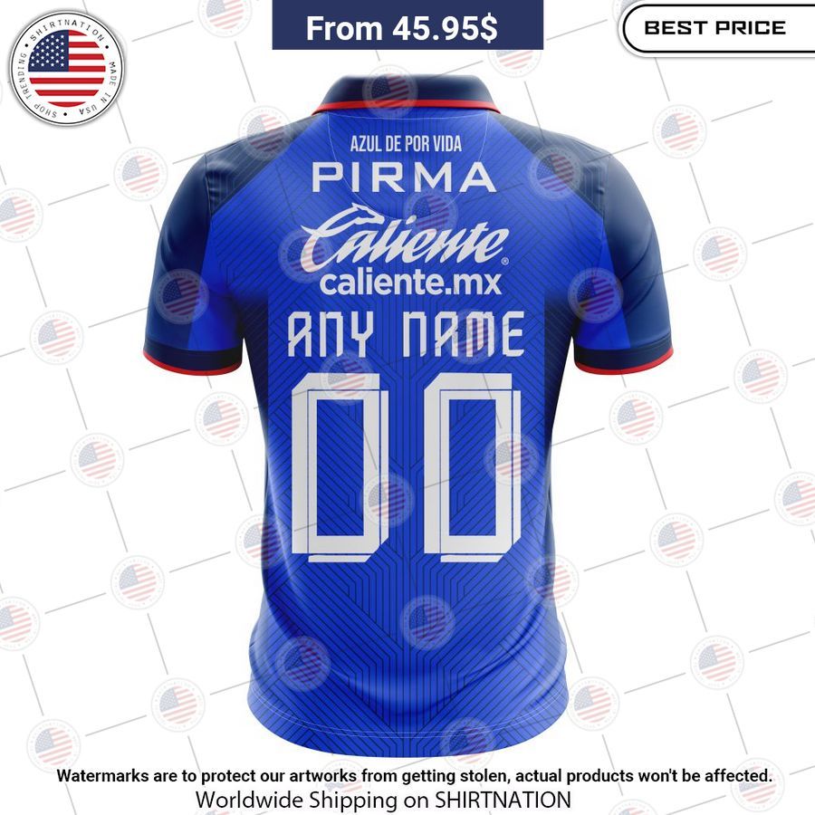 Cruz Azul 2023 2024 Home Liga MX Custom Polo Coolosm