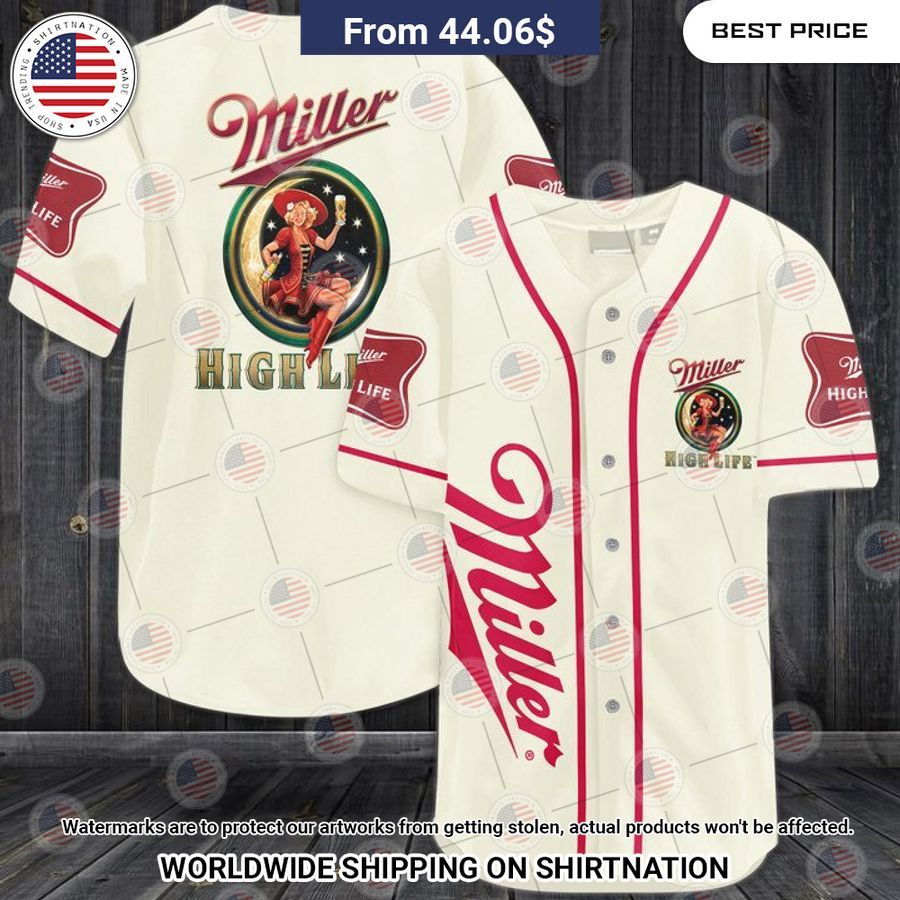 Miller High Life Baseball Jersey Stunning