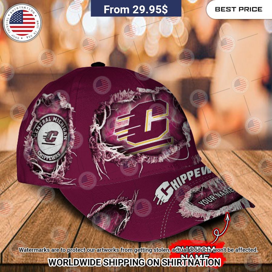 NCAA Central Michigan Chippewas Custom Cap Nice shot bro