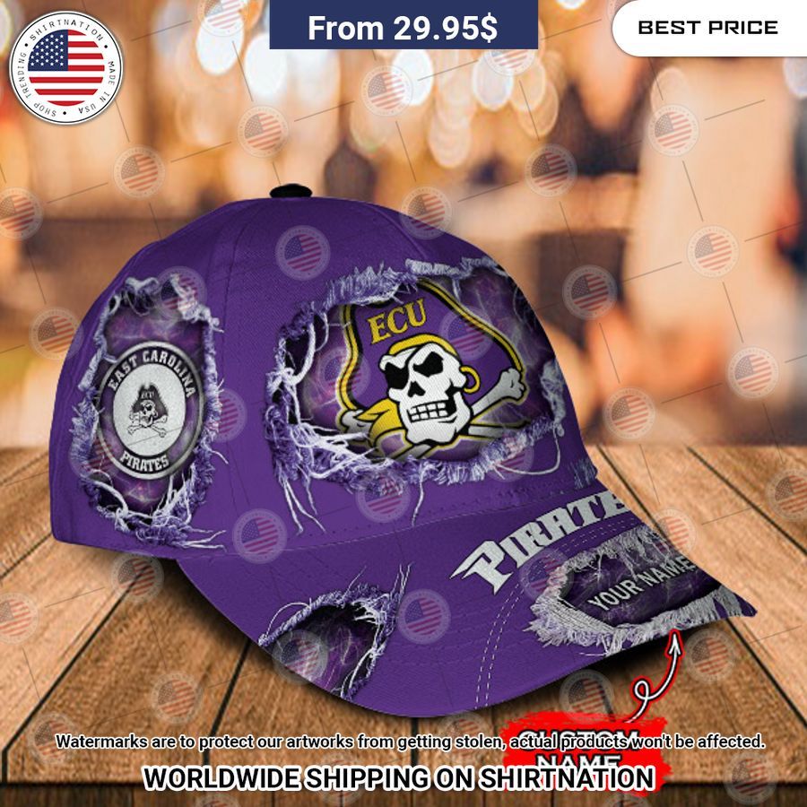 NCAA East Carolina Pirates Custom Cap Wow, cute pie