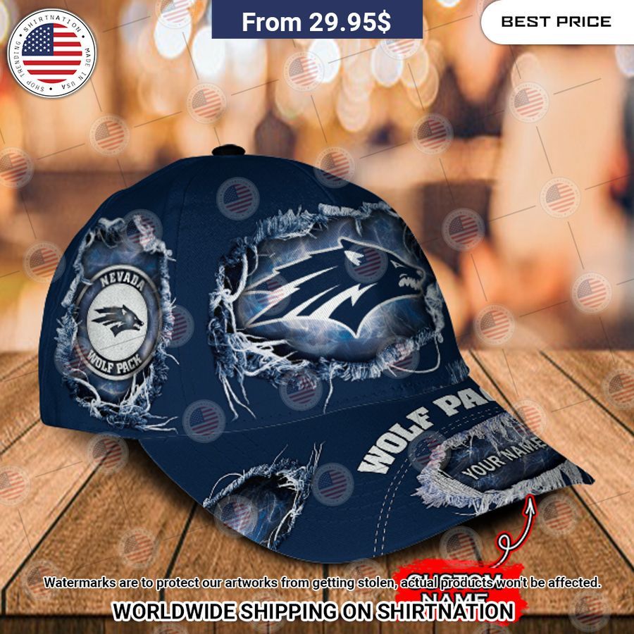 NCAA Nevada Wolf Pack Custom Cap Hundred million dollar smile bro