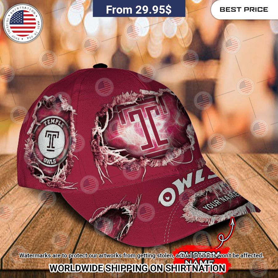 NCAA Temple Owls Custom Cap Long time