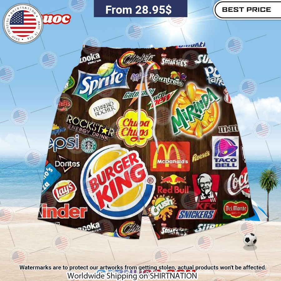 The Fast Food Beach Shorts Nice elegant click