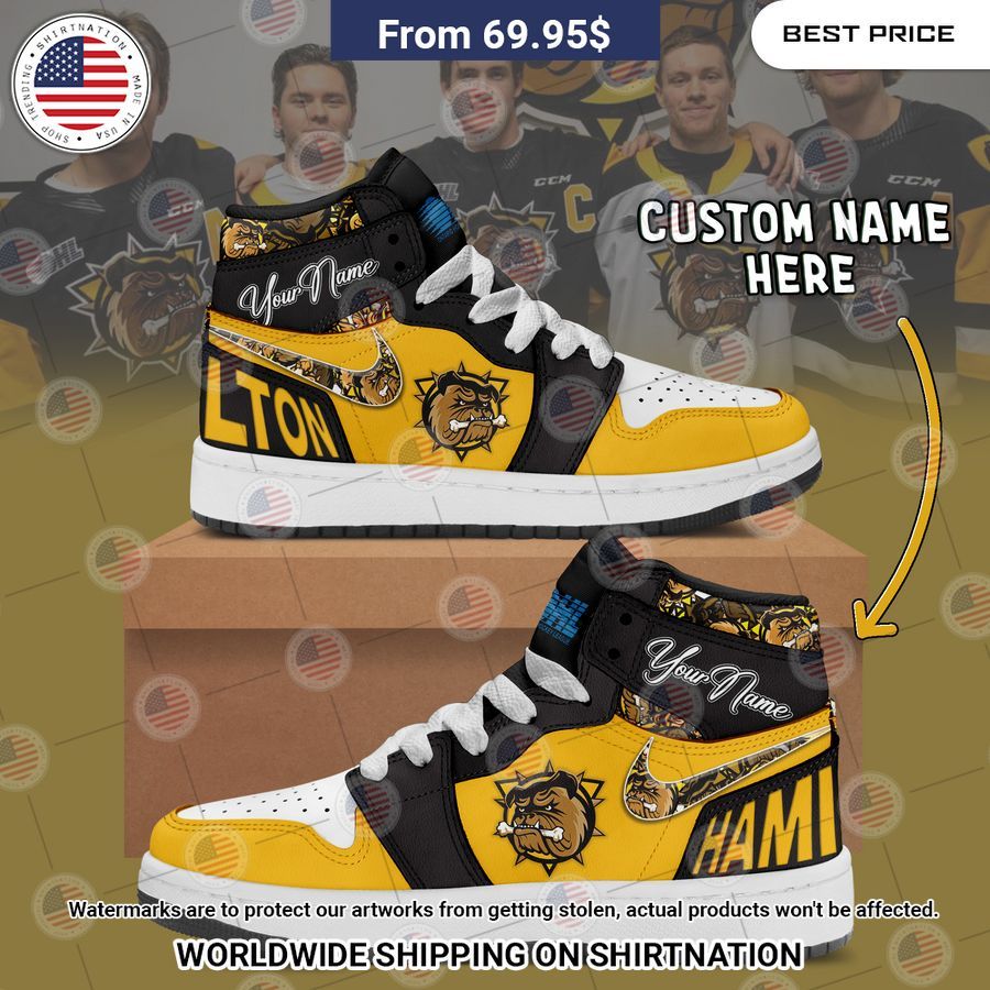 Hamilton Bulldogs Custom Air Jordan 1 Amazing Pic