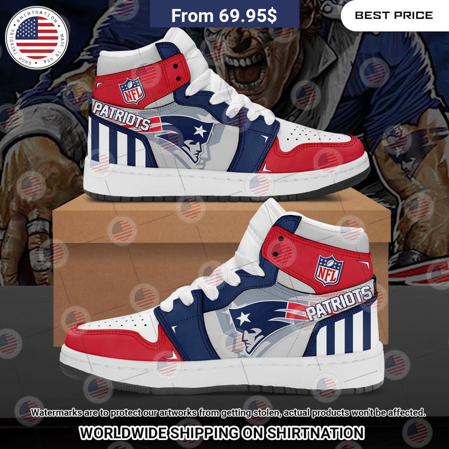 New England Patriots Nike Air Jordan 1 Nice Pic