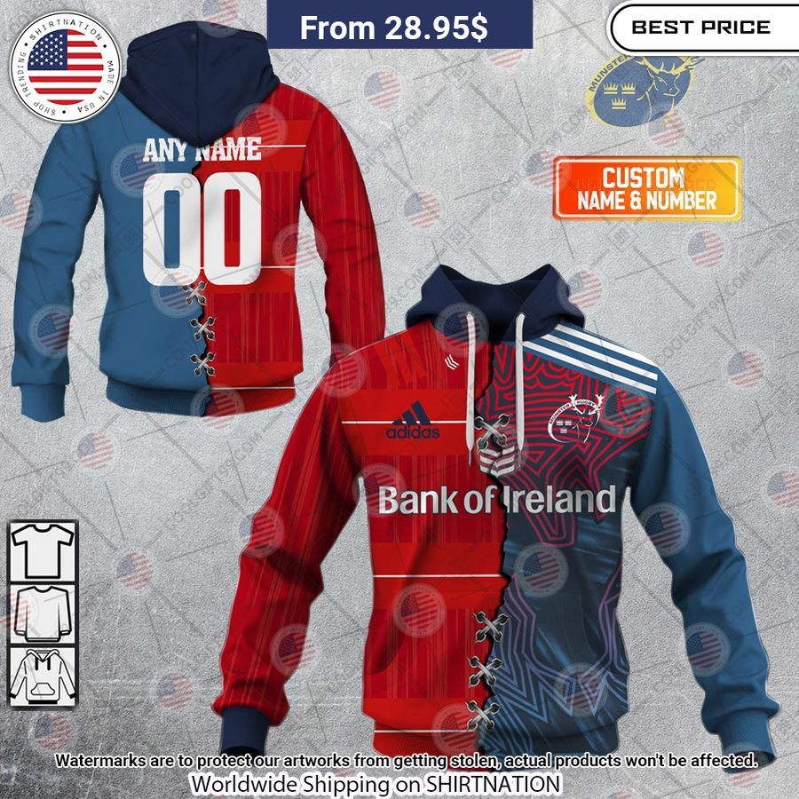 Personalized IRFU Munster Rugby Mix Hoodie Beautiful Mom, beautiful daughter