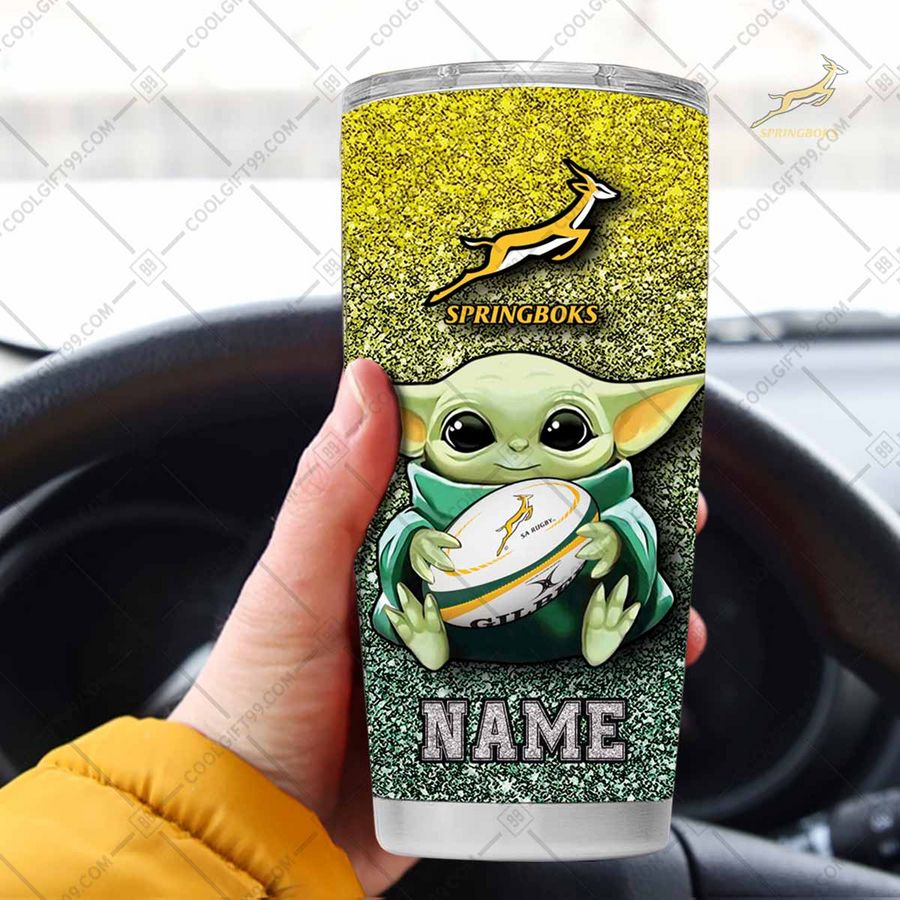 Personalized South Africa Springboks Yoda Tumbler Nice shot bro