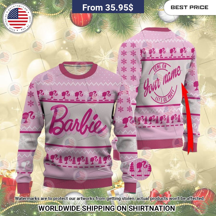 Barbie Custom Name Sweater Such a charming picture.