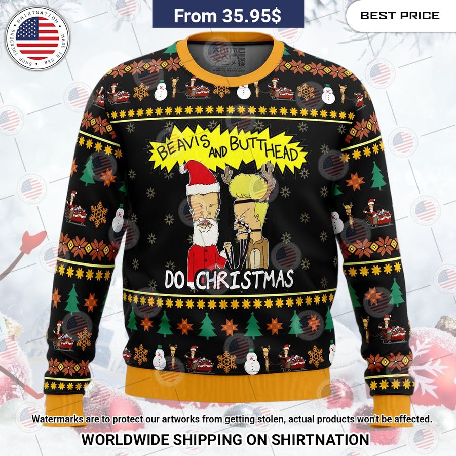 Beavis and Butthead Do Christmas Christmas Sweater Unique and sober