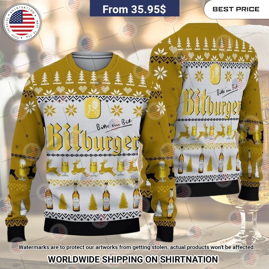 Bitburger Beer Christmas Sweater Hey! You look amazing dear