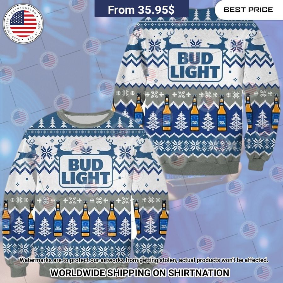 Bud Light Beer Christmas Sweater You are getting me envious with your look