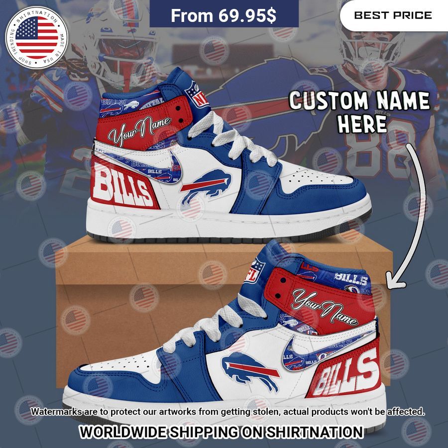 Buffalo Bills Custom Air Jordan 1 You look cheerful dear