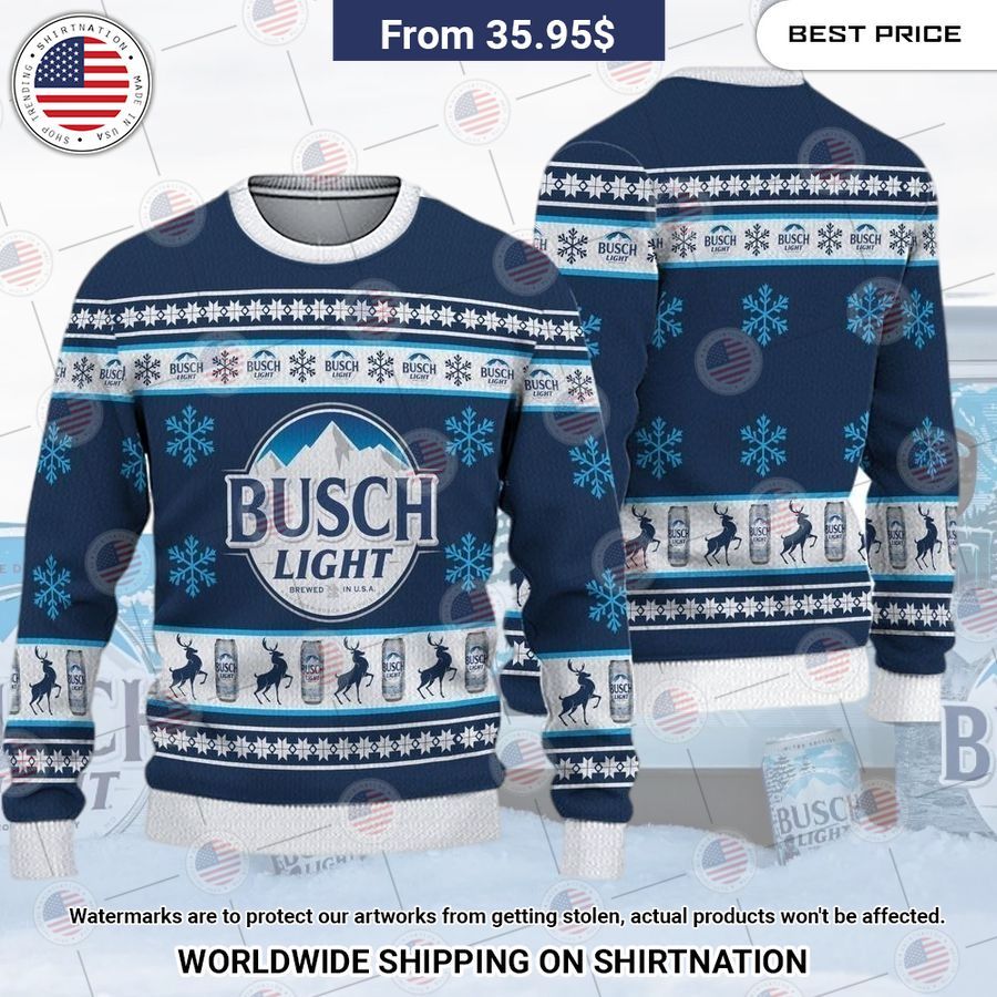 Busch Light Christmas Sweater Good one dear