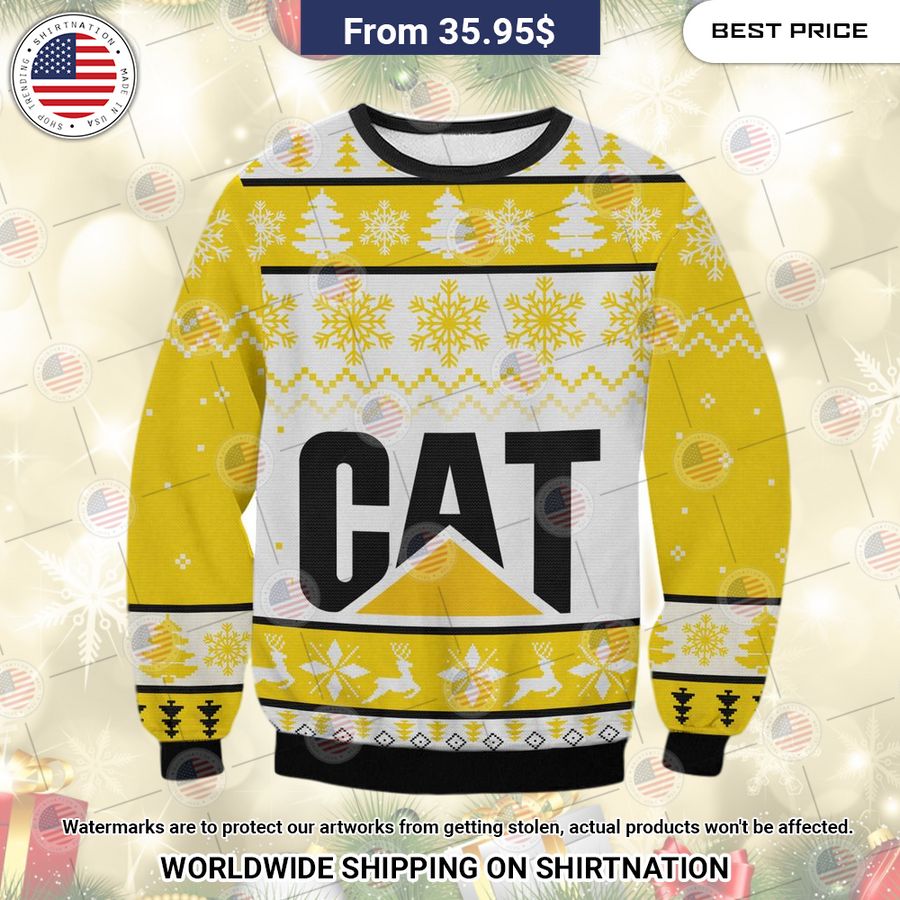 Caterpillar Ugly Christmas Sweater Long time