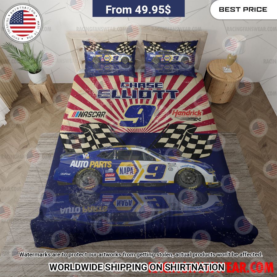 Chase Elliott 9 Nascar Racing Bedding Set Handsome as usual