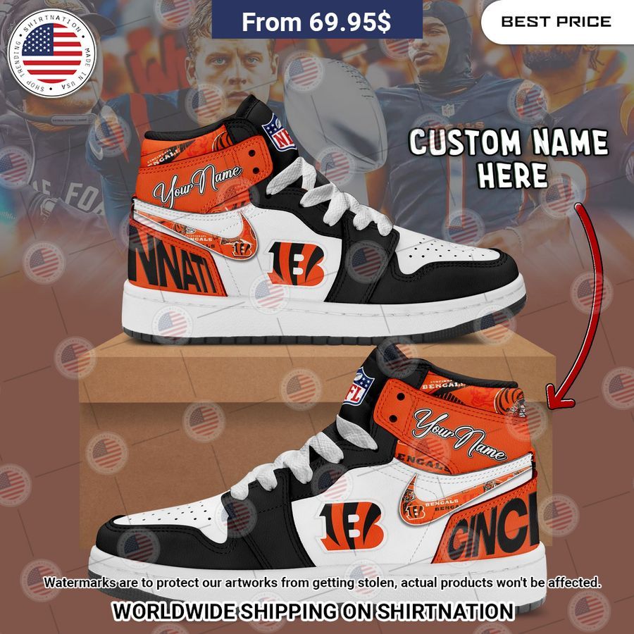 Cincinnati Bengals Custom Air Jordan 1 Loving click